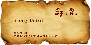 Szorg Uriel névjegykártya